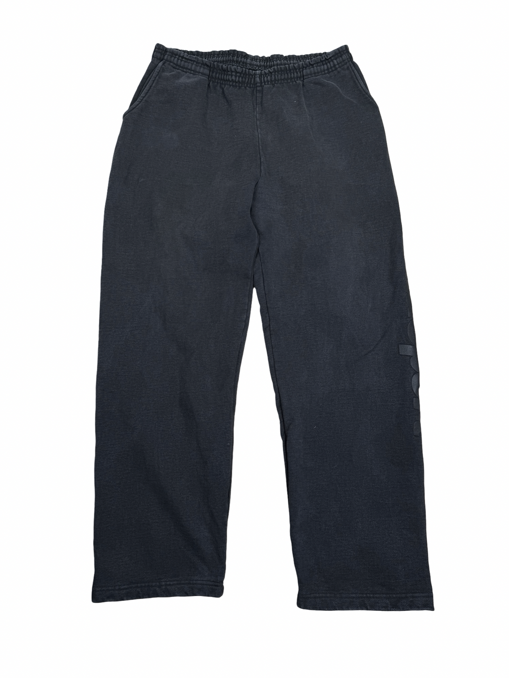 Metta þvegnar svartar joggingbuxur XL