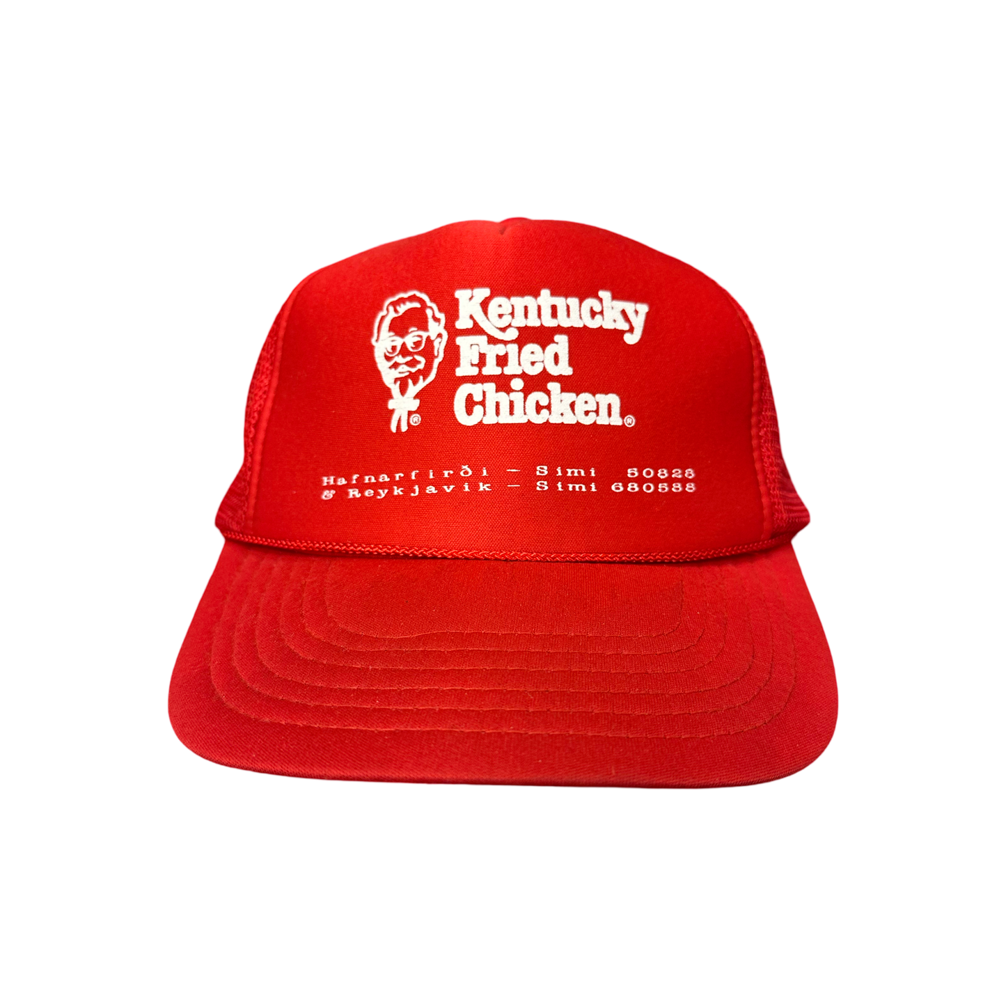 Gömul íslensk KFC trucker derhúfa O/S