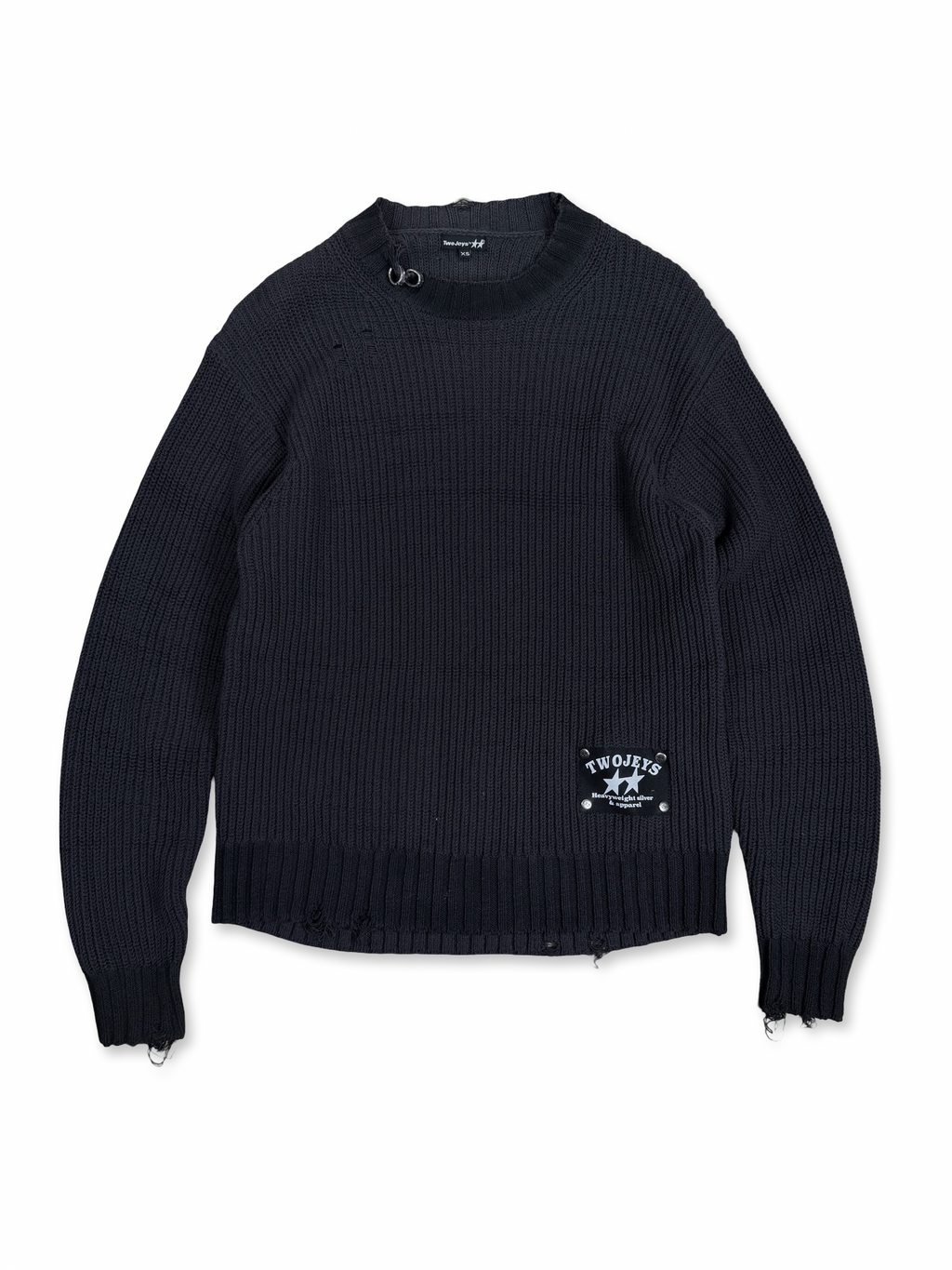 TwoJeys knit peysa með silfur detailum XS