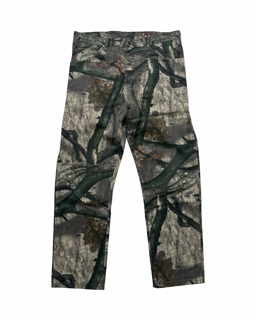 Wrangler Camo gallabuxur 36/32 (fittar 34/32)