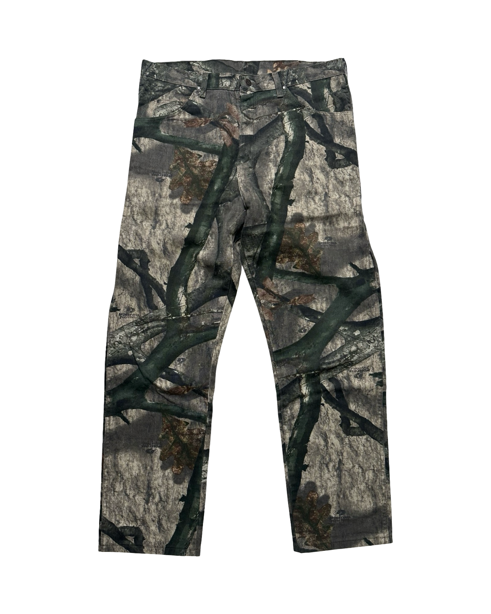 Wrangler Camo gallabuxur 36/32 (fittar 34/32)