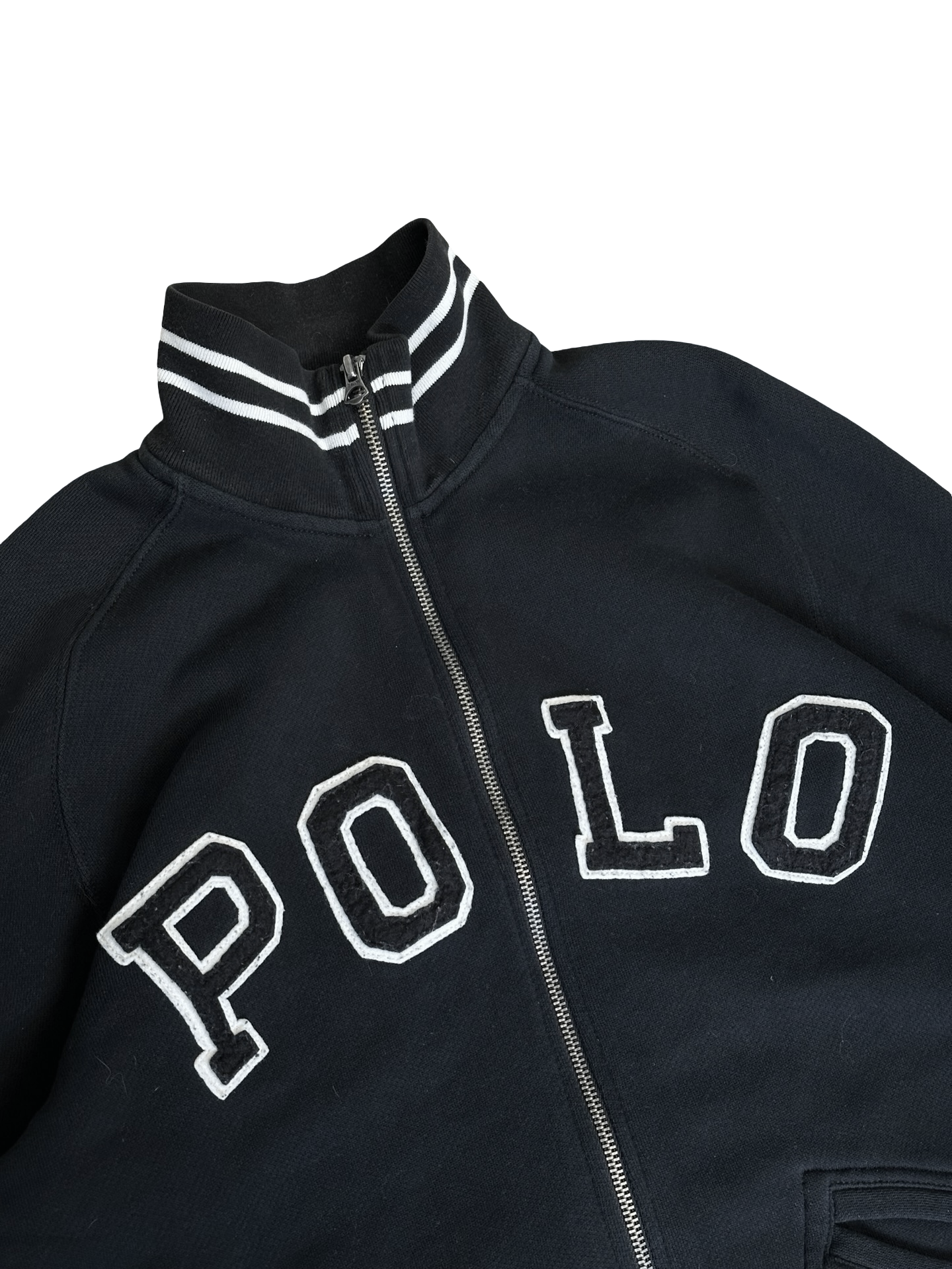 Polo zip-up peysa M