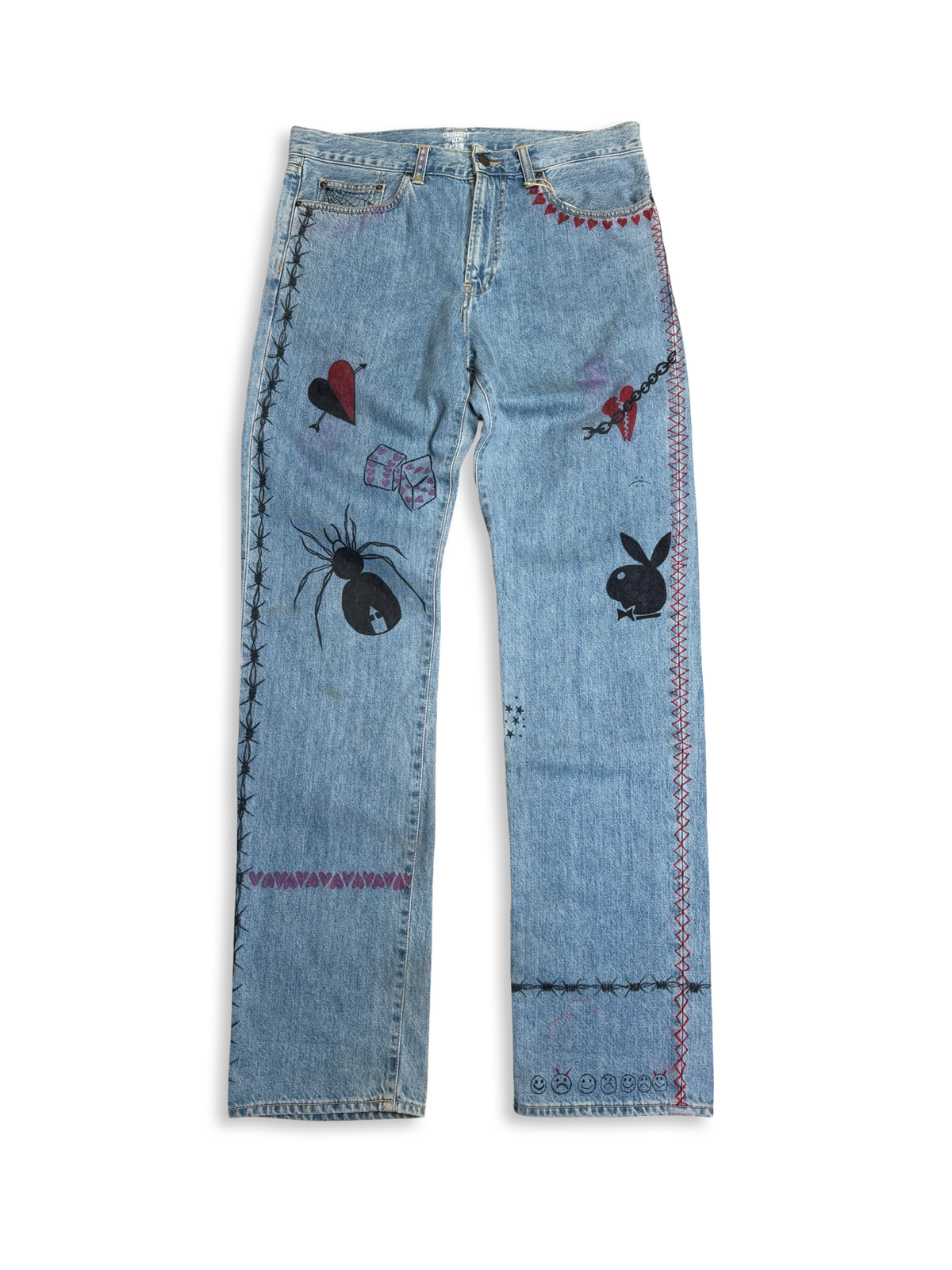 Taggaðar Carhartt Pontiac Pant gallabuxur 32/34
