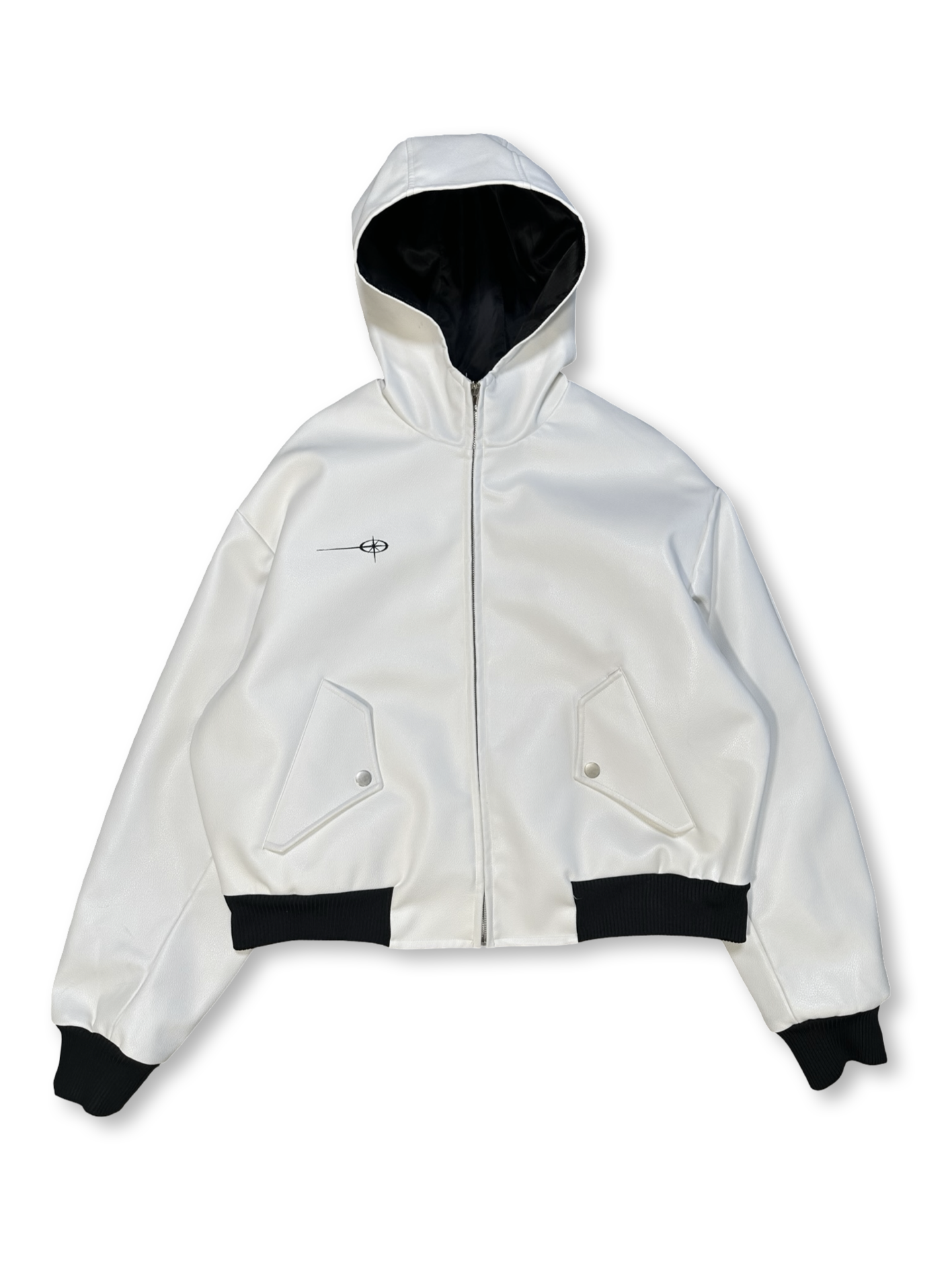Hi-NRG cropped pleður bomber M
