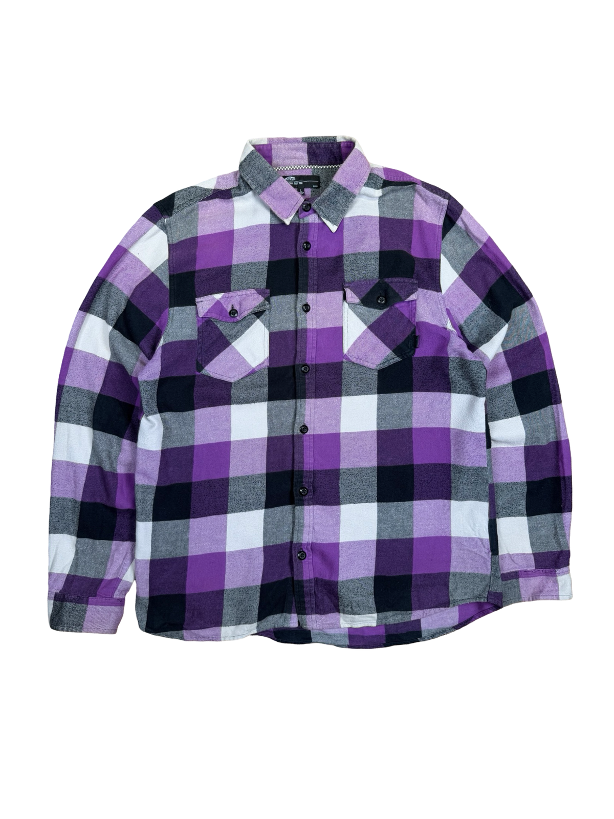 Vans fjólublá flannel skyrta L