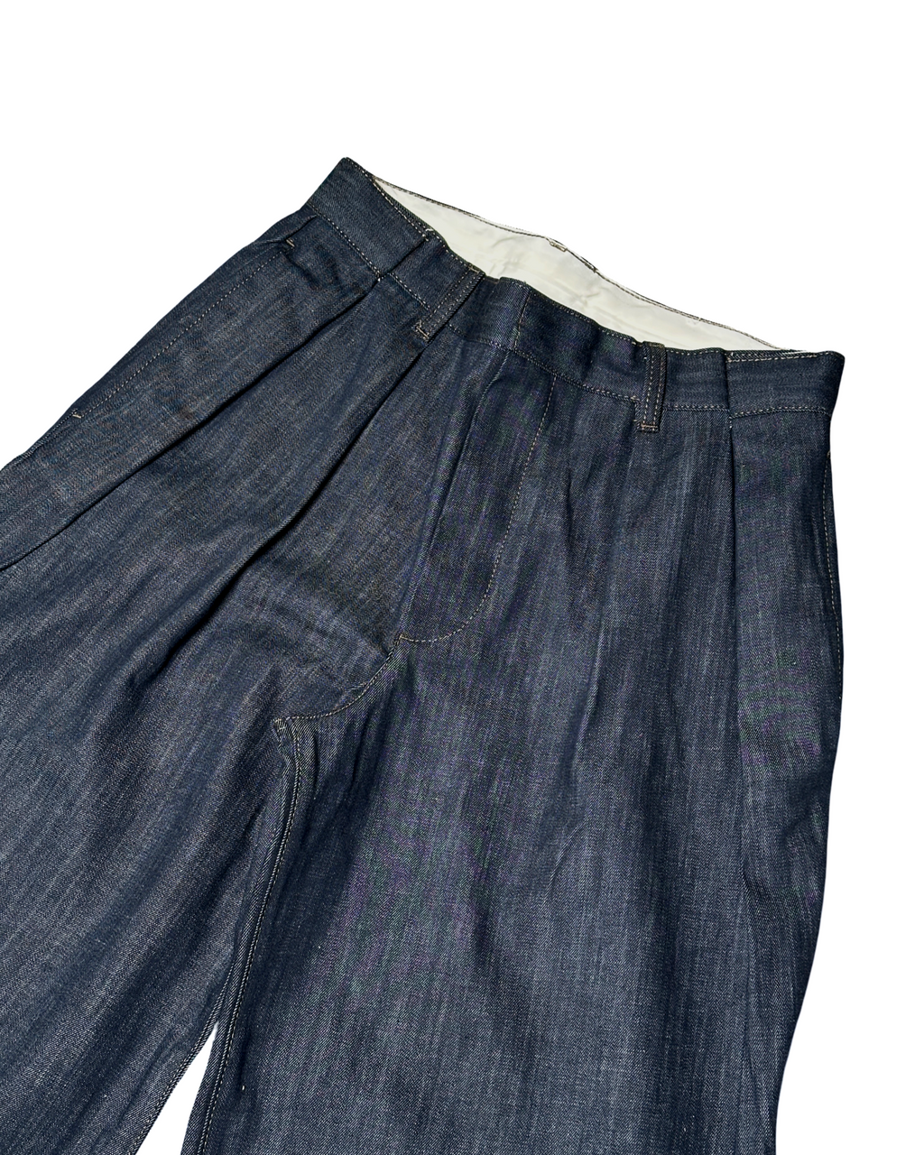 Pleated baggy gallabuxur stærð 29