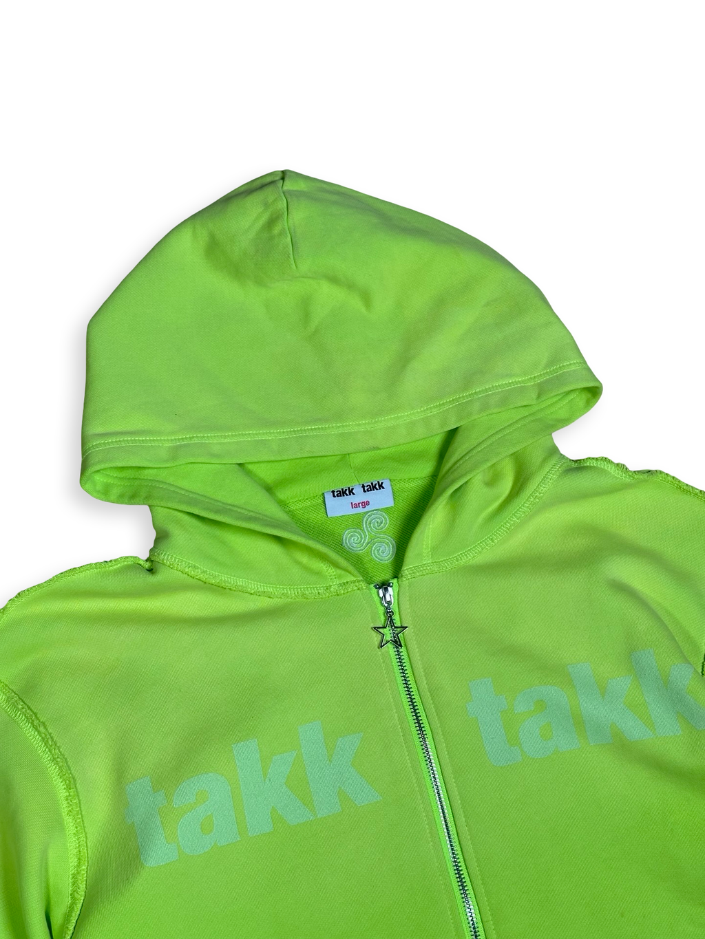 Takk Takk neon hettupeysa L