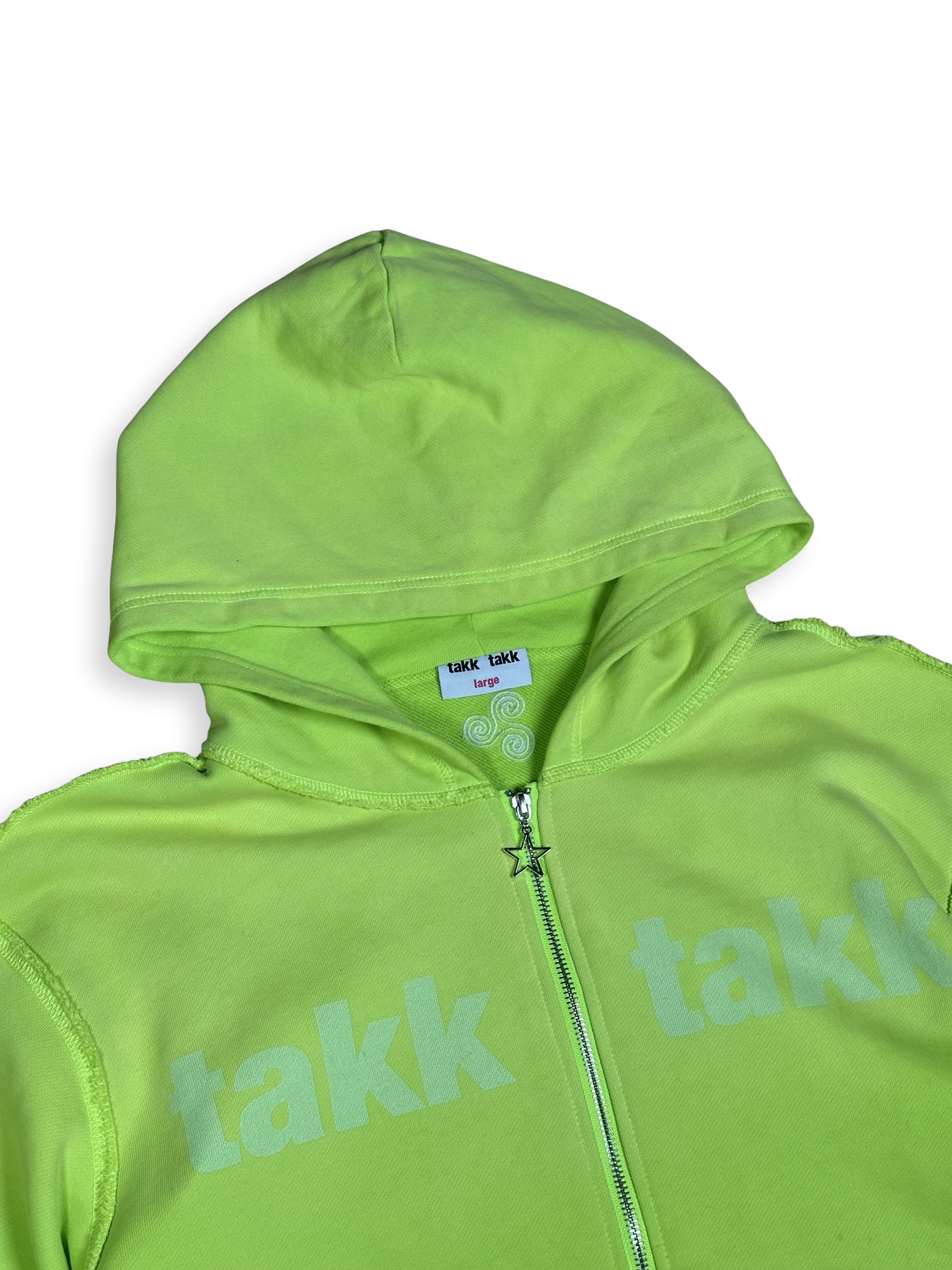 Takk Takk neon hettupeysa L