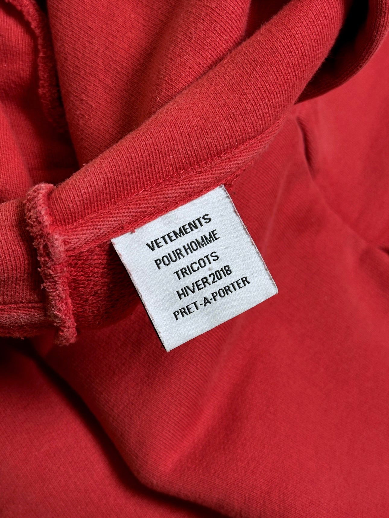 VETEMENTS FW2018 deconstructed Antwerpen hoodie L (fittar S)