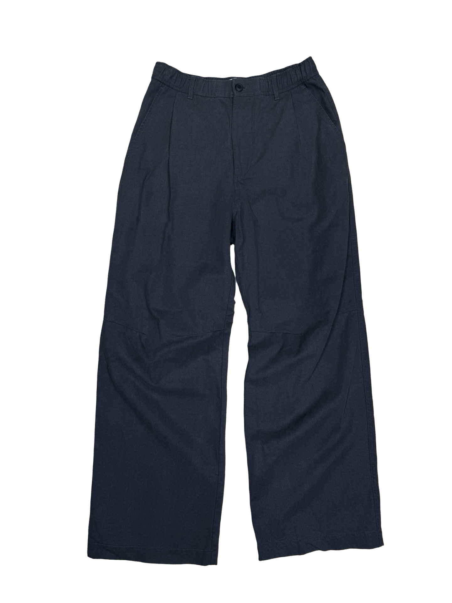 Wood Wood gráar pleated buxur S