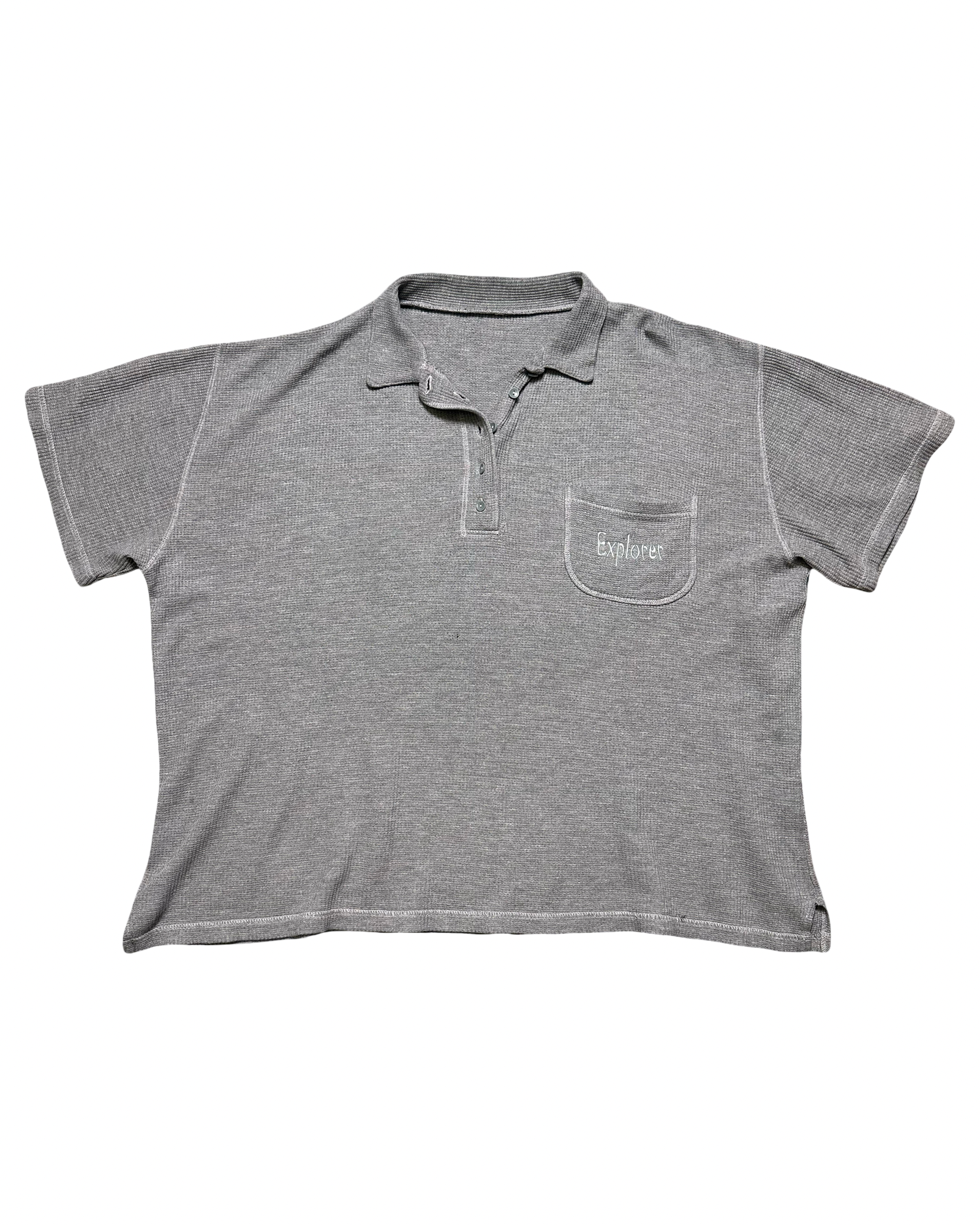 Explore cropped boxy thermal polo bolur L-XL