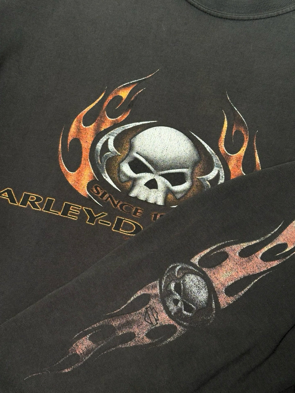 Vintage Harley Davidson langermabolur fittar XL