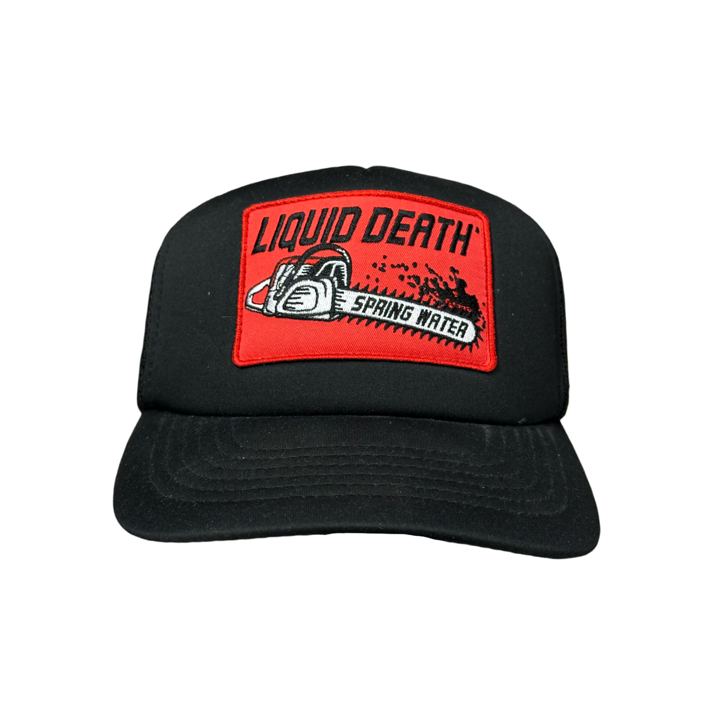 Liquid Death snapback trucker O/S