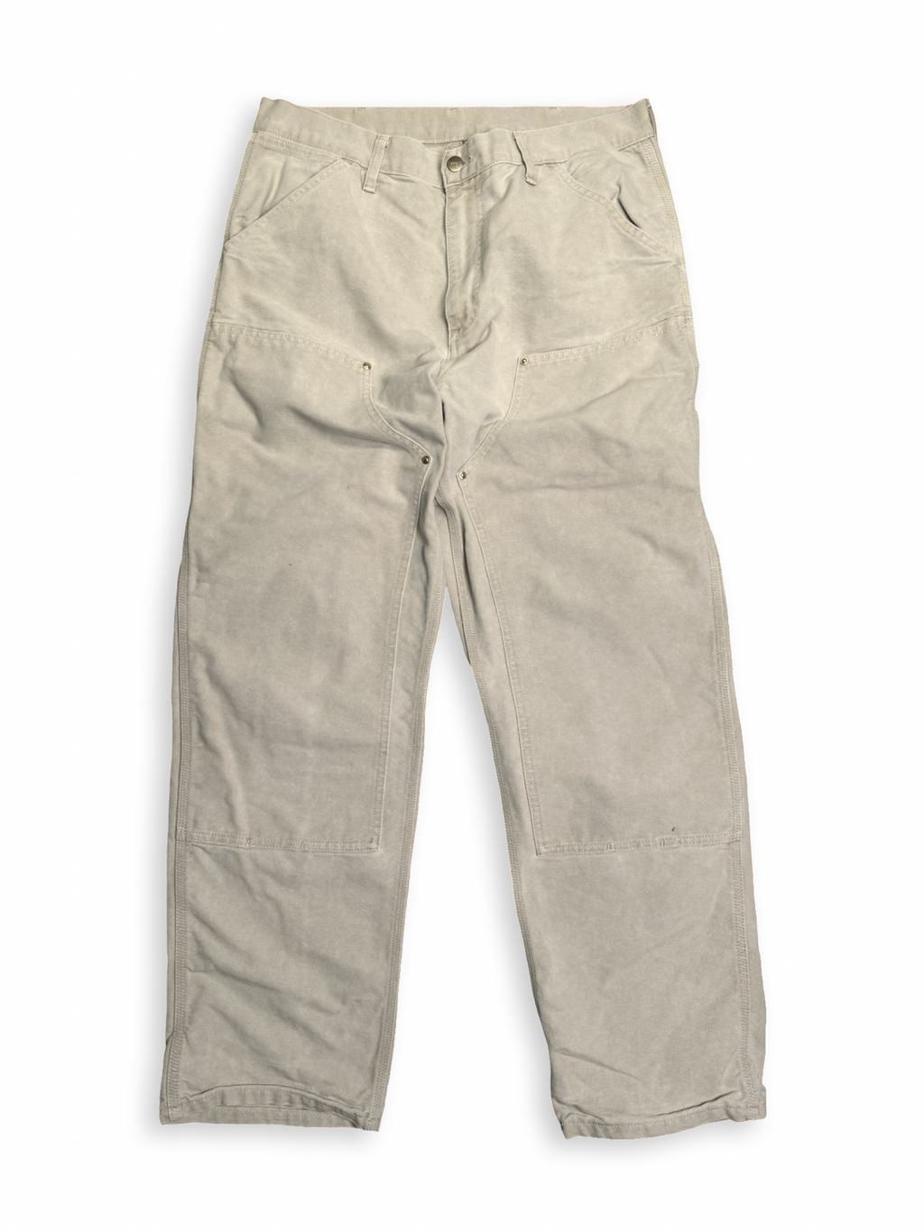 Carhartt double knee buxur beige 32/32