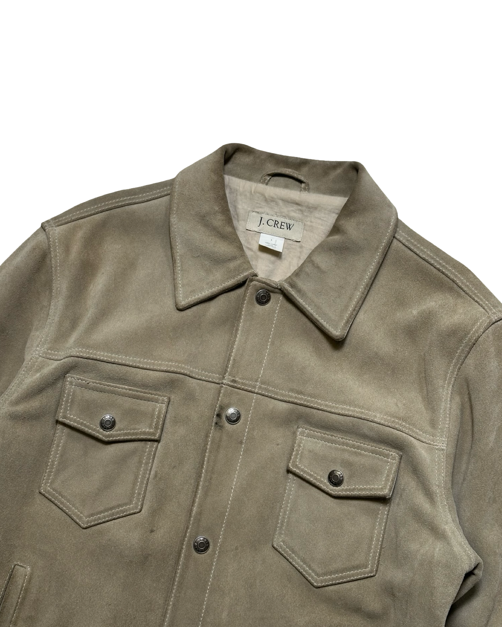 J-Crew suede leðurjakki L
