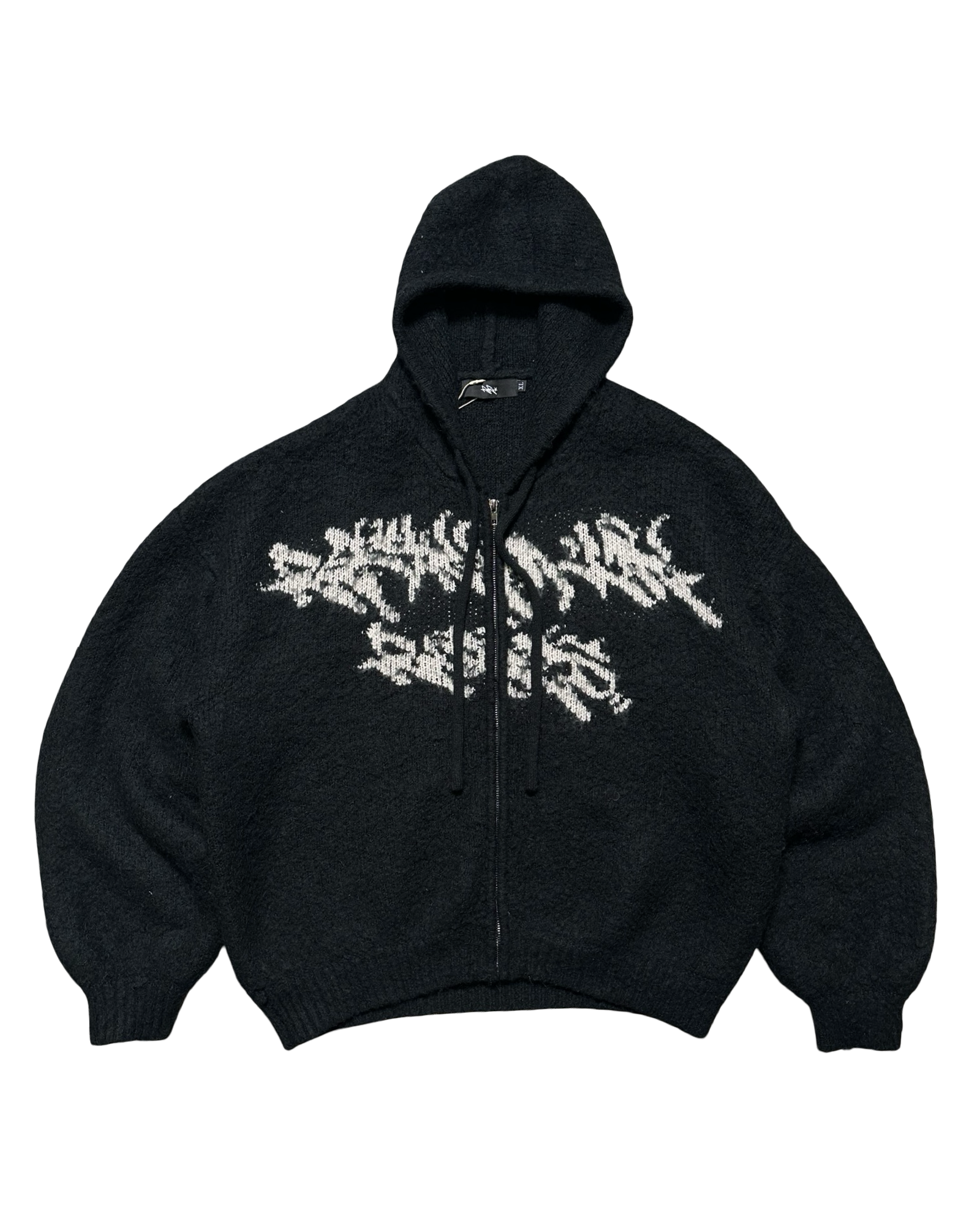 Reykjavik Roses mohair zip-up XL