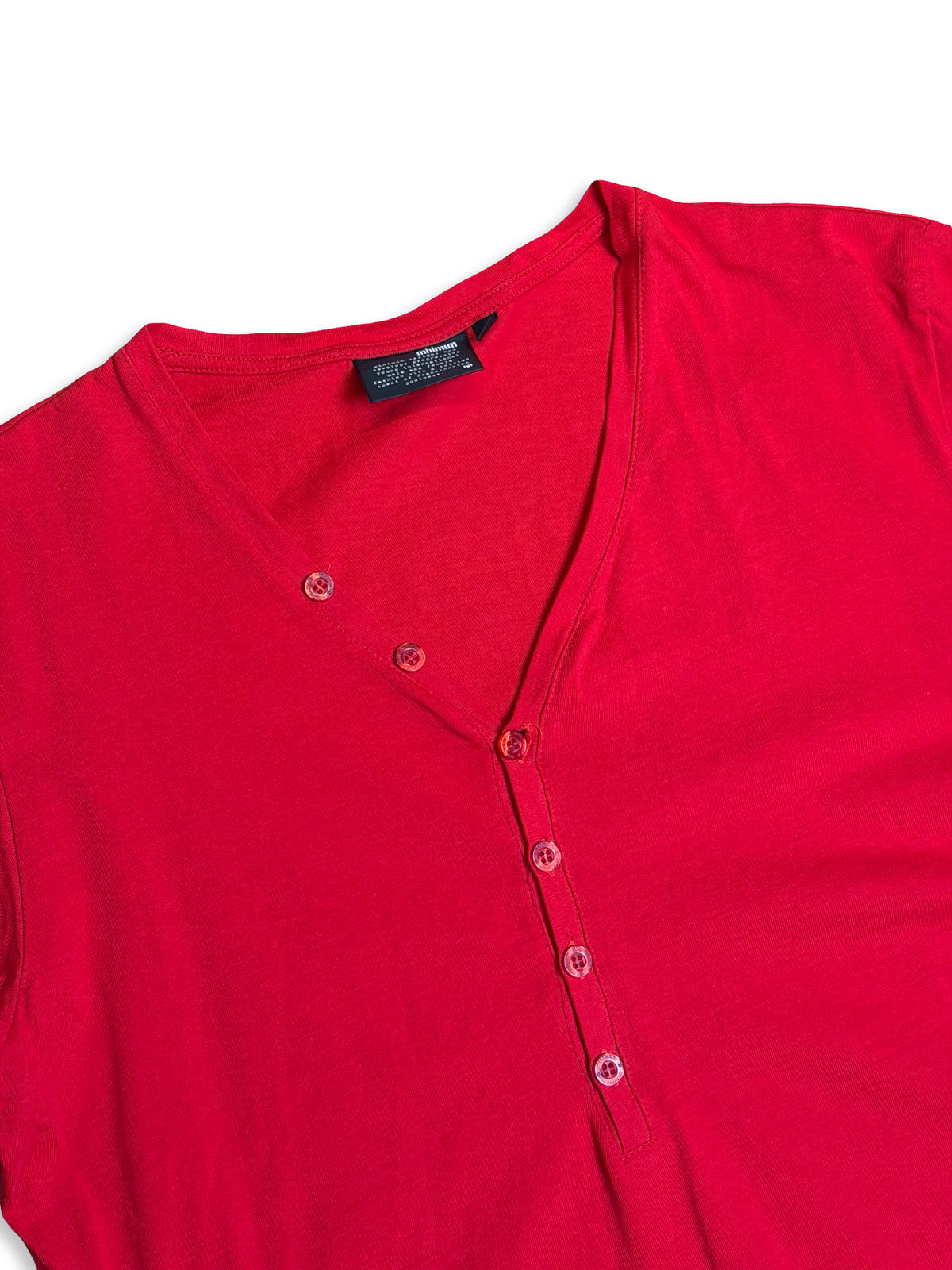 2010 hnepptur V-neck slimfit stuttermabolur M