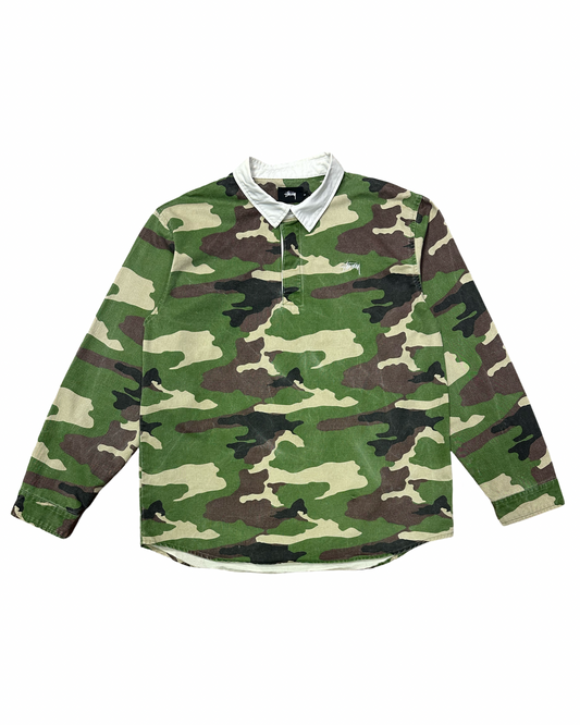 Stüssy L/S polo camo peysa