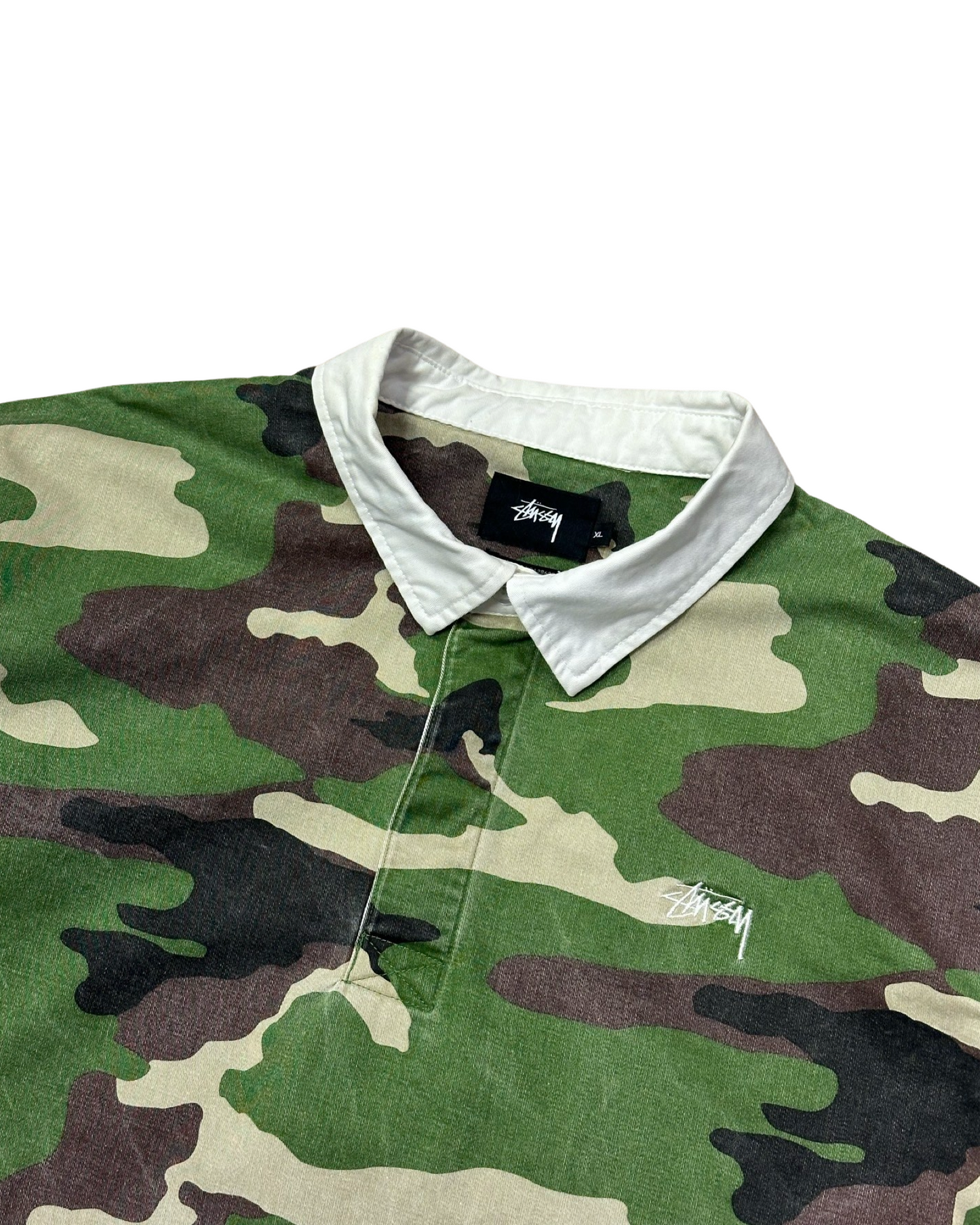 Stüssy L/S polo camo peysa