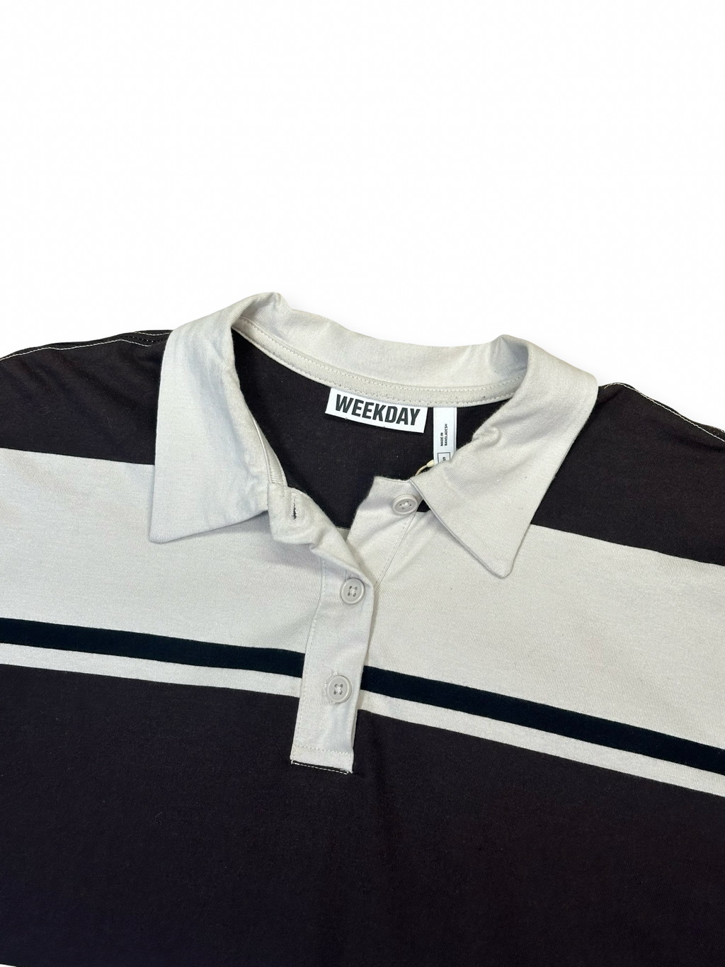 Weekday síðerma polobolur S fittar M