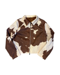 Faux cowprint dömujakki fittar L