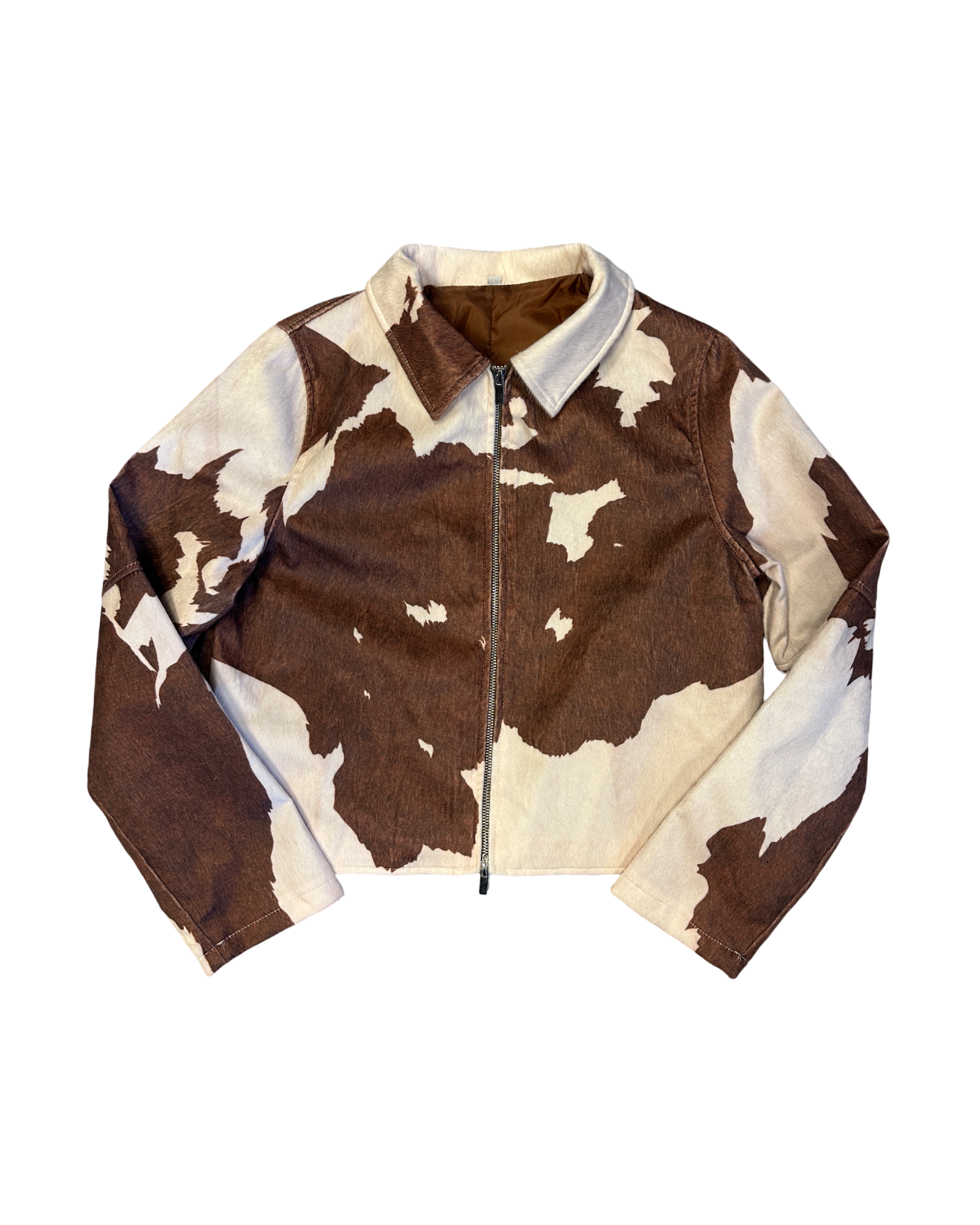 Faux cowprint dömujakki fittar L