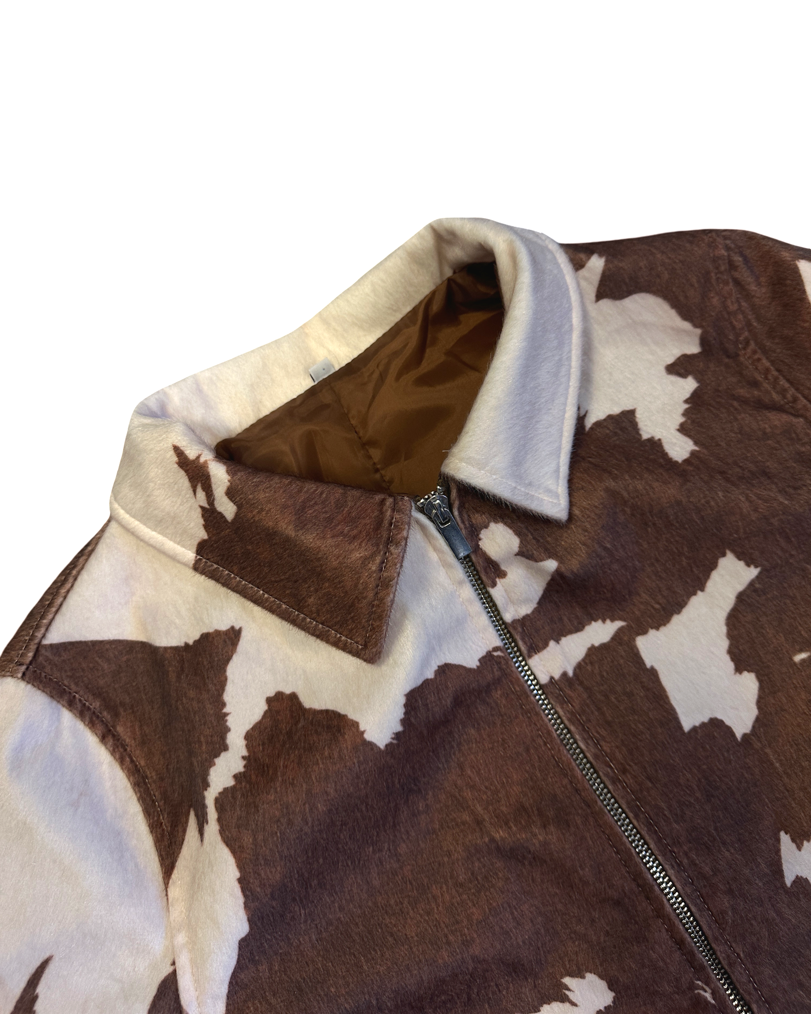 Faux cowprint dömujakki fittar L