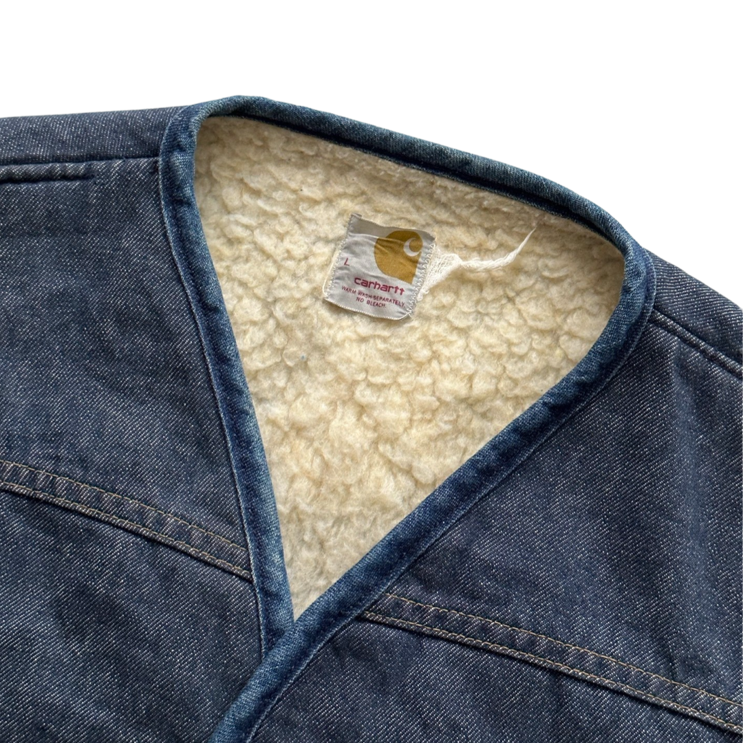 Vintage Carhartt galla/sherpa vesti S